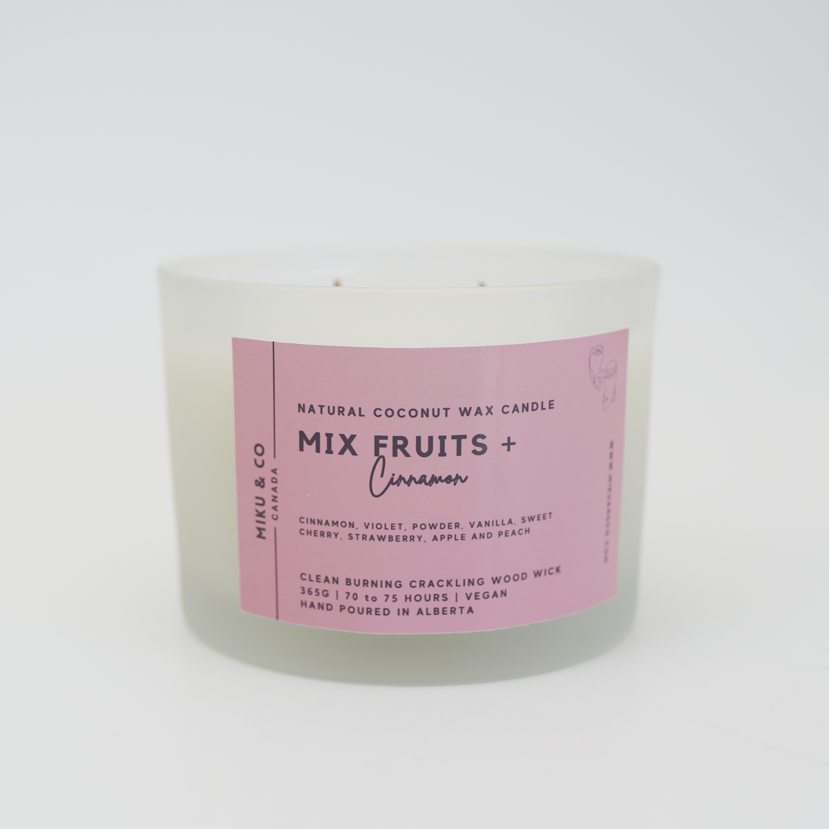 Mix Fruits + Cinnamon Natural Coconut Wax Candle