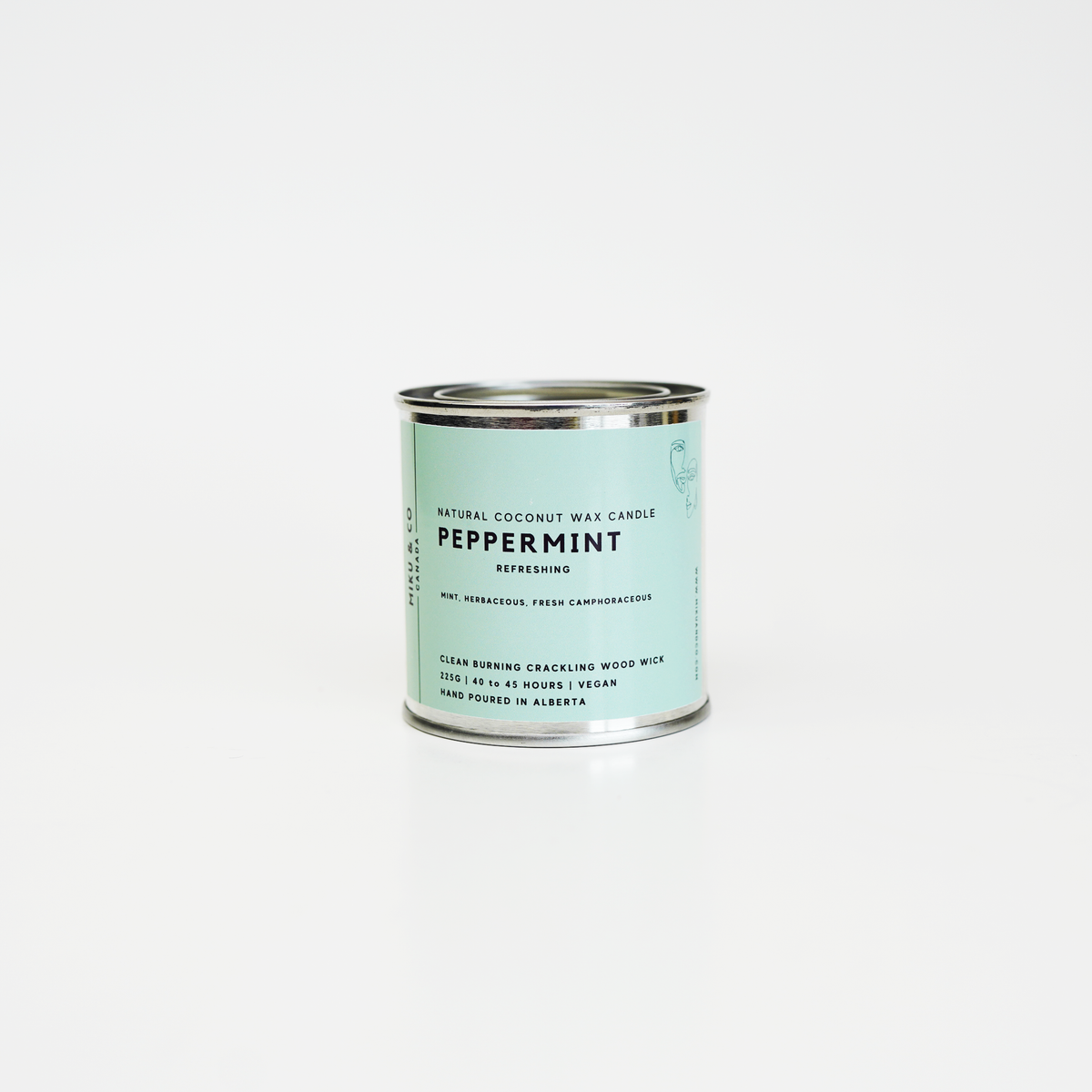 Unwinding Collection: Peppermint Natural Coconut Wax Candle for Relaxation and Stress Relief