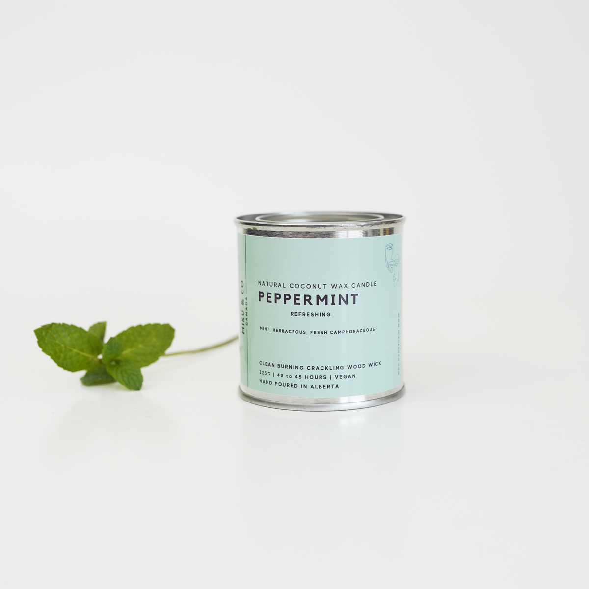 Unwinding Collection: Peppermint Natural Coconut Wax Candle for Relaxation and Stress Relief