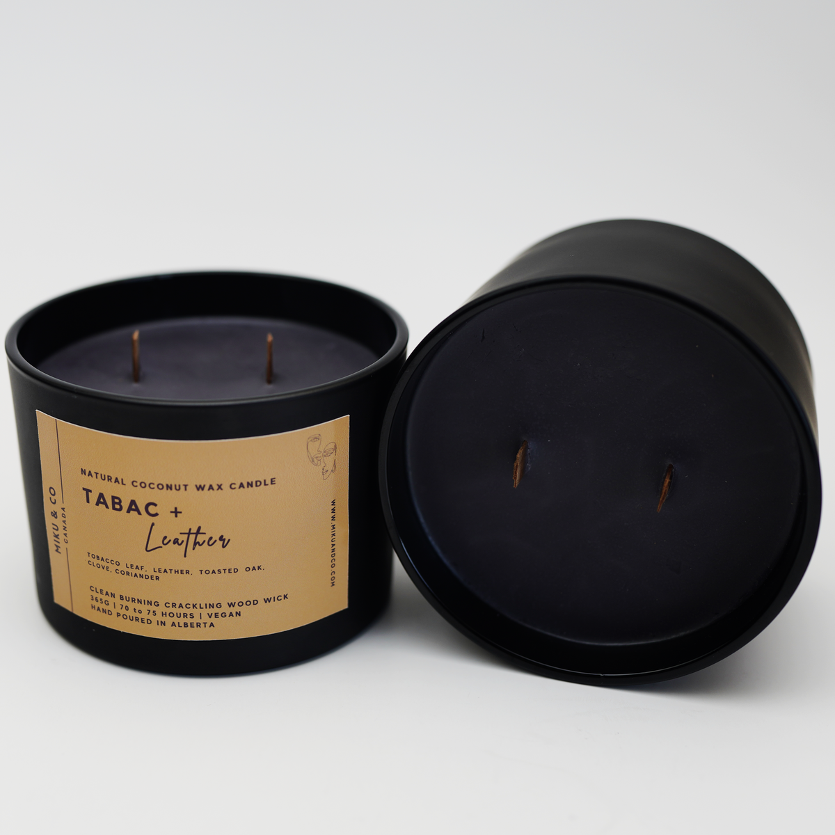 Tobaco + Leather Premium Coconut Wax Candle | Made with natural ingredients