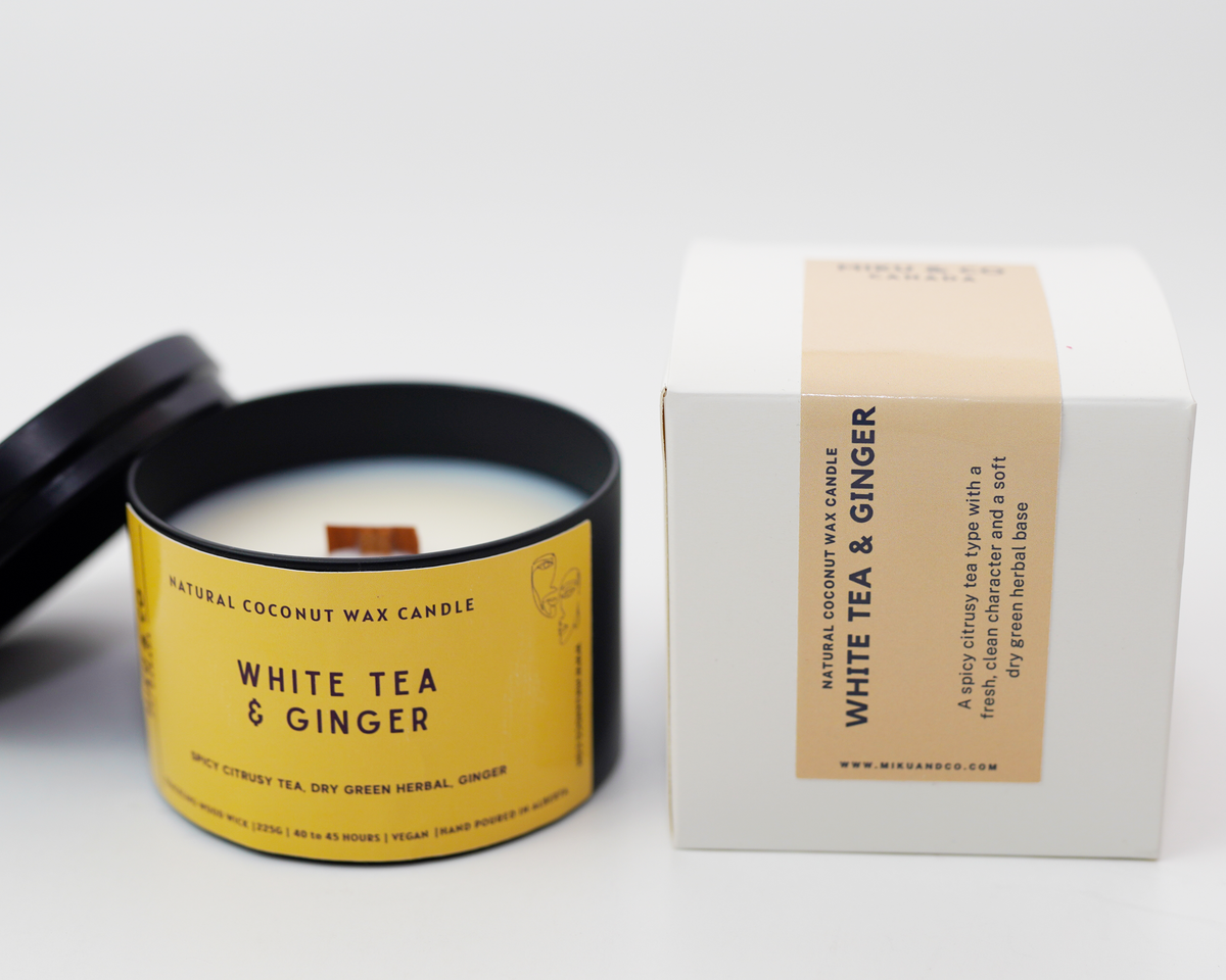 White Tea and Ginger Natural Wax Candle